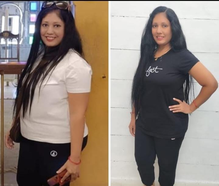 client fat loss result Ved Nutrition Fitness Centre Rajkot